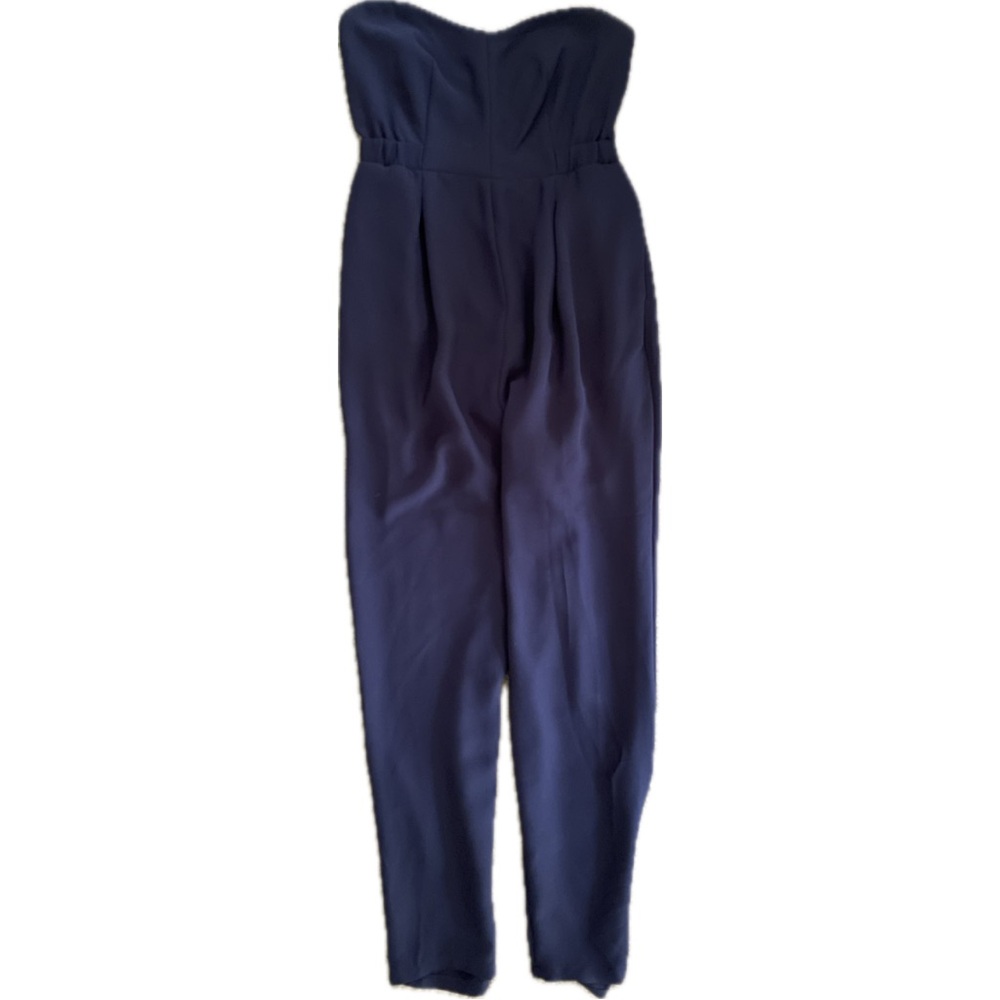 Karlie Strapless Jumpsuit, Navy, Size S